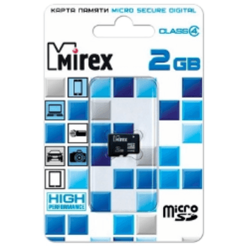 Карта памяти Mirex microSD Class 4 2GB: фото