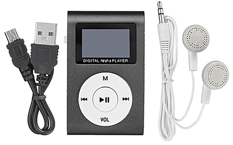 Накопителем для музыки может служить обыкновенный MP3-плеер с наушниками