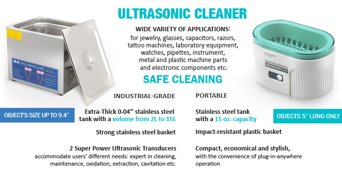 Best ultrasonic cleaner Comparison | GADGETS-REVIEWS