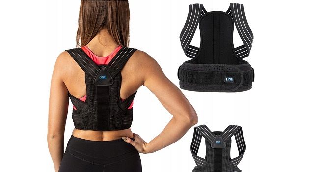 Haltungskorrektur mit Verstellbarer für Männer und Frauen Nackentrainer ideal für Rückentrainer Ohuhu Rücken Geradehalter