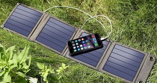 Solar Power Panel 28W Faltbare wasserdichte Ladegerät Power Bank für Smartphone 