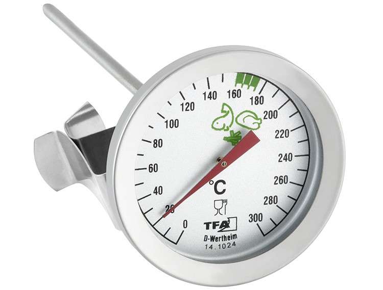 Крупный, читаемый циферблат и порог в 300°C – два важных параметра при выборе термометра
