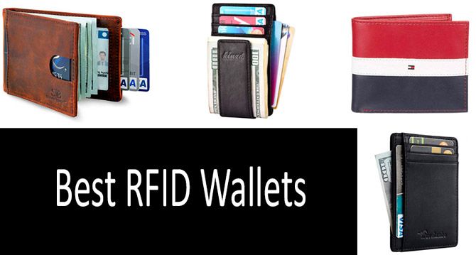 Men’s Quality Soft Leather Wallet ID Card Security Chain Wallet RIFD Block Proof 