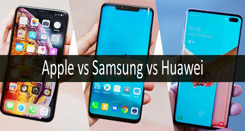 Apple vs Samsung vs Huawei: фото