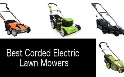 Best corded electric lawn mower min: photo