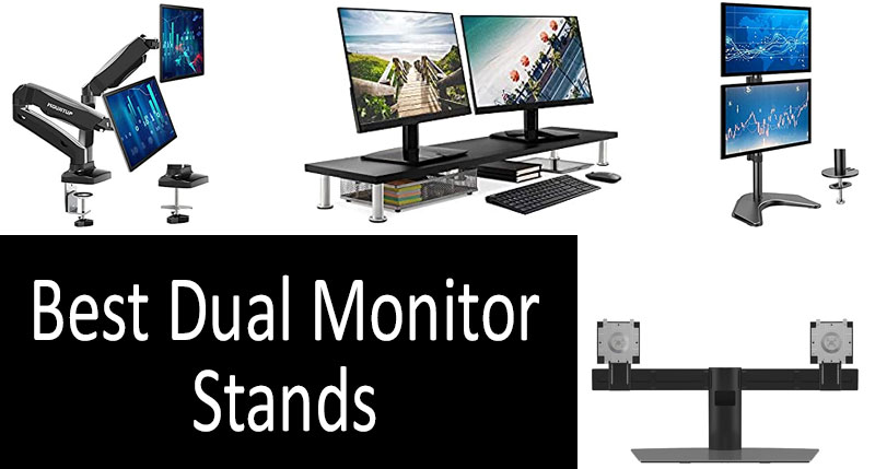 Best Dual Monitor Stands 2022, Bontec Dual Lcd Monitor Desk Mount
